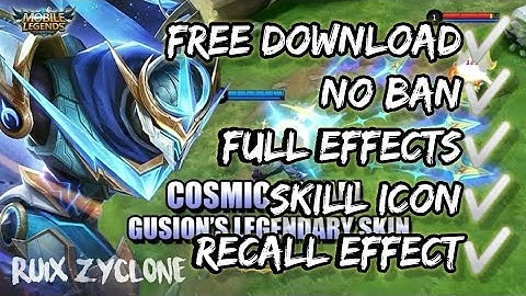 GUSION LEGEND COSMIC GLEAM SCRIPT | COOL SKILL EFFECT + SKILL ICON + RECALL EFFECT