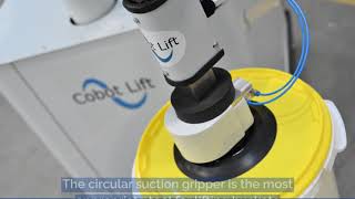 Bucket handling with Cobot Lift