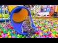 Yaroslava and her real adventures in the Play Center and Trampoline Park