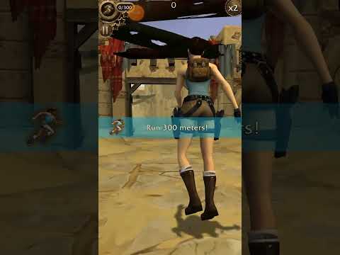 Lara Croft First Run in sahara Desert. Level 41