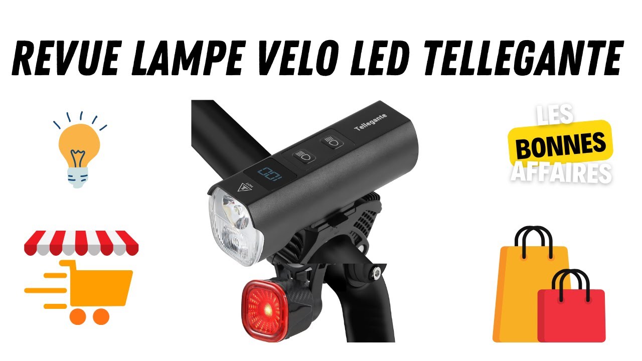 Lampe De Vélo Telligante 6 LED – Puissante, Rechargeable USB – Éclairage Avant/Arrière – 180°