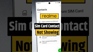 realme sim contacts show #realme #android #heptatech