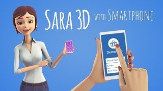 Sara 3D Character with Smartphone Female Presenter for Mobile App Bharwana VFX screenshot 5