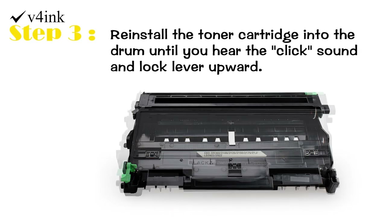 How to reset DR360 drum unit for 