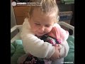 Three years old meets new born baby sister see her reaction