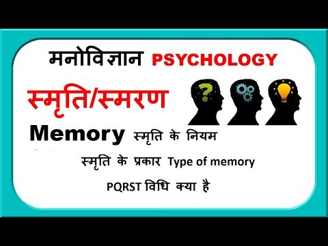 स्मृति क्या है , स्मृति के प्रकार, स्मरण की विधियां (types of memory, methods of remembrance)