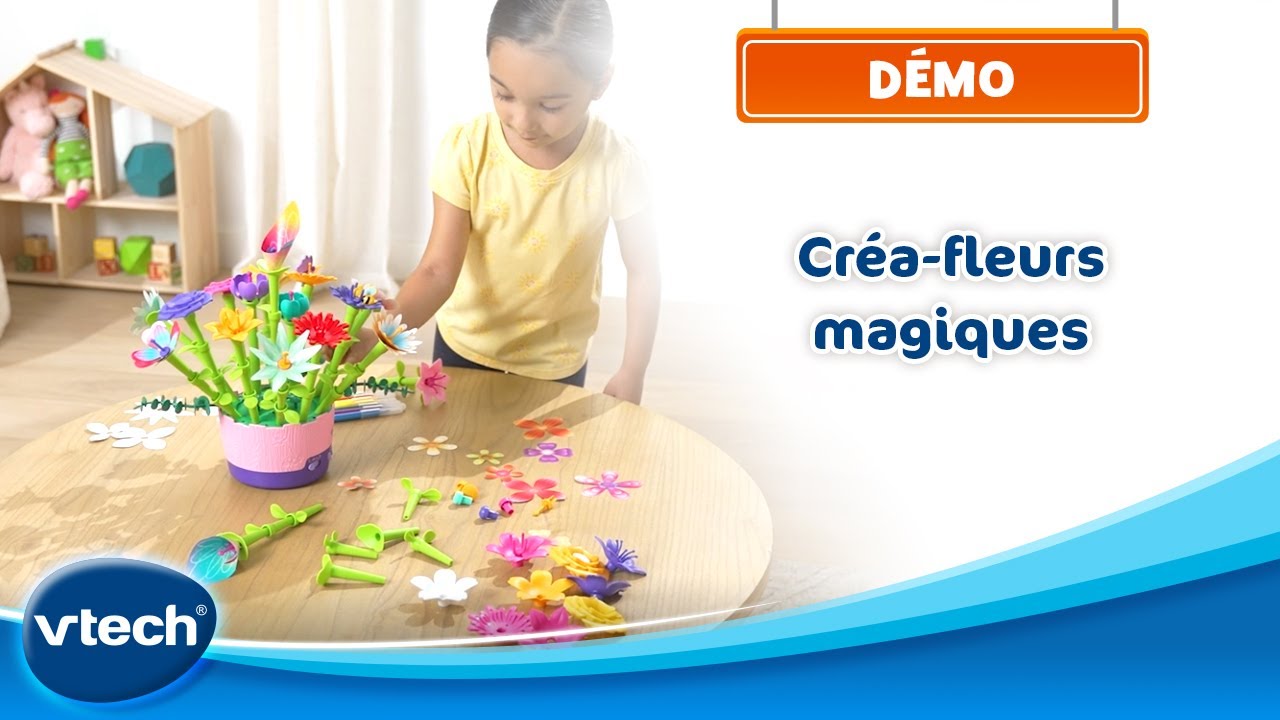 VTech Créa-Fleurs Magiques – Kit Bouquet Musical à Monter – 4-10 Ans – Matériaux Durables – 150 Accessoires