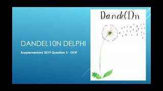 Supplementary 2019 Question 3 – OOP