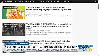 Community Classroom: Are you a teacher with a Donors Choose Project