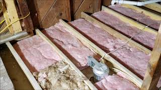 ATTIC ceiling insulation tips DIY with green fiber