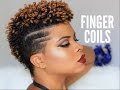 Natural Hair | How To - Sexy Finger Coils On Natural Tapered Hair