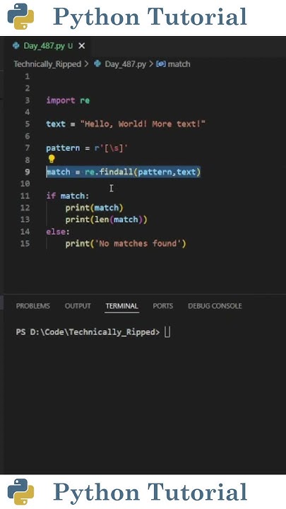 Counting Spaces With Regular Expressions | Python Tutorial - YouTube