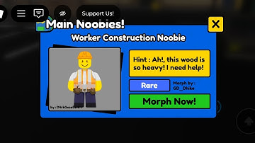 How To Get Worker Construction Noobie | Find The Noobies Morphs Roblox