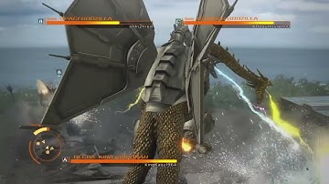 Godzilla PS4 Online Battles: Mecha King Ghidorah vs SpaceGodzilla vs Burning Godzilla