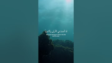 "وَهُوَ اللَّهُ 🤍 القصص الآية 70 المنشاوي رحمه الله