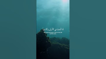 "وَهُوَ اللَّهُ 🤍 القصص الآية 70 المنشاوي رحمه الله