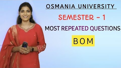 MOST REPEATED QUESTIONS || OSMANIA UNIVERSITY || SEM 1 || B.COM || DECEMBER 2024 |@shivanipallela