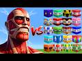 COLOSSAL TITAN vs All NEW Mega TNT's in Minecraft!!!