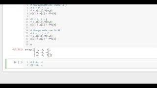Forward elimination in Python