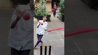 Bro almost took a catch while batting 😂🏏 #funny #funnycricket #gullycricket