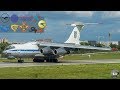 Spotting in Lviv | CROSSWIND LANDING Ukrainian Air Force Ilyushin IL-76 + (A321, B734, B735...)