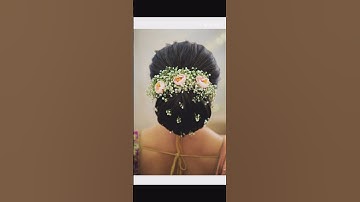 2023 gajra bun hairstyles //Hairstyle for wedding party 😍😍😍😍😍