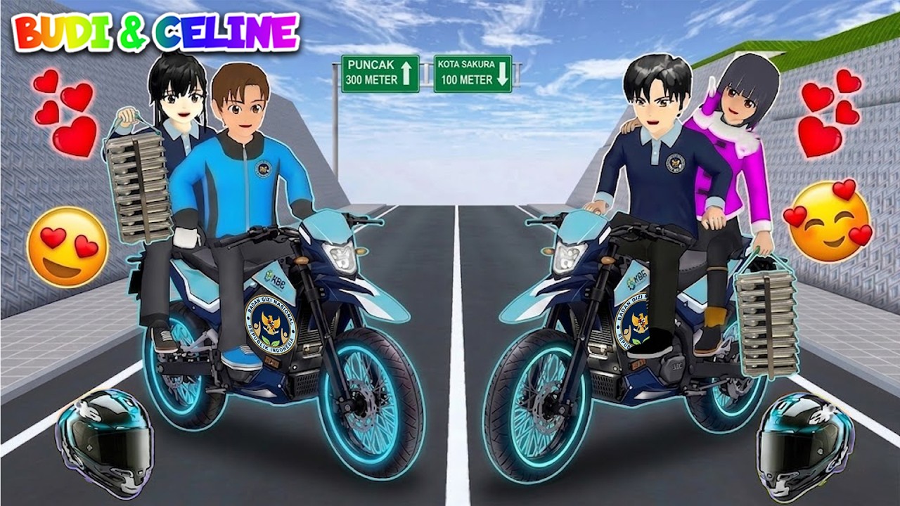 Yuta Mio Double Date Romantis Touring Naik Motor MBG Bareng Petugas Program Makan Bergizi Gratis 💖