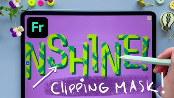 Clipping Mask for Text Creating Patterned Texture - Adobe Fresco Tips Tutorial