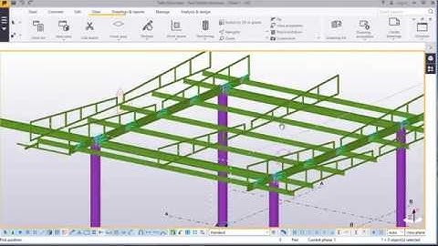 Modelling a simple fuel station structure Part-3 in TEKLA STRUCTURES 2016