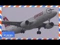 Plane Spotting at Copenhagen Airport - Swiss Air Airbus A320 Landing &amp; Takeoff
