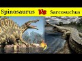 Spinosaurus Vs Sarcosuchus | क्या नदी का monster SuperCroc मार पायेगा इस खूंखार Dinosaur को?