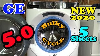 GE Front Load Washer 2020   GFW850SSNWW   Bulky Cycle 5 Sheets