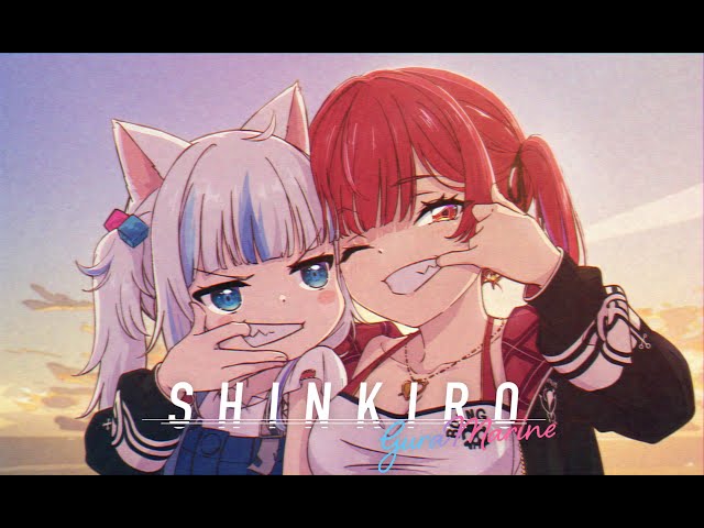 【original anime MV】SHINKIRO【hololive/宝鐘マリン・Gawr Gura】のサムネイル