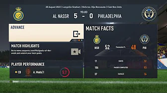 AL NASSR 5-0 PHILADELPHIA UNION CLUBWORLDNONUEFATEAMSCUPSIMMATCH MATCHDAY 105 ROUND OF 16 1STLEG thumbnail