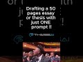 This AI blows your mind by writing up to 80 pages of an essay or thesis with just ONE prompt!