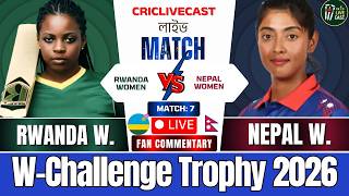 🔴Nepal Women vs Rwanda Women, 7th T20 Match | NEP-W vs RWA-W | W-Challenge Trophy 2026 - Live Score screenshot 5