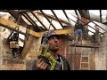 Abandoned House Renovation - Demolishing Rotten / Unsafe Chimneys