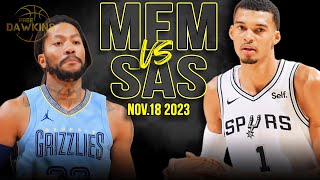 San Antonio Spurs vs Memphis Grizzlies Full Game Highlights | Nov 18, 2023 | FreeDawkins