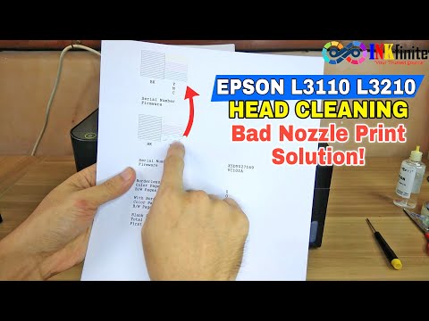 EPSON L3110 L3210 L3150 L3250 L3260 Bad Nozzle Print Solution! | INKfinite