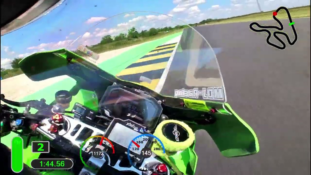 ZX-10R @ Pannoniaring onboard: 1.59.3 with telemetry data and