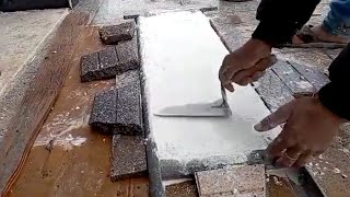 The way to apply white cement and gravel is lowest cost to make the tirazo box