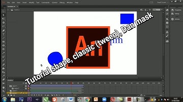 Tutorial Shape tween, classic tween, Dan mask, di Adobe animate