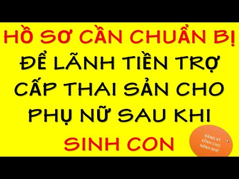 Video: Cần Những Giấy Tờ Gì để đăng Ký Vốn Thai Sản