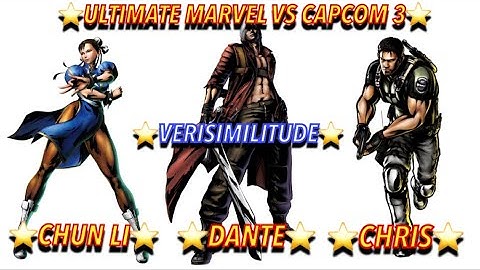 ULTIMATE MARVEL VS CAPCOM 3: CHUN LI, DANTE, CHRIS REDFIELD: 1 CREDIT PLAY!!