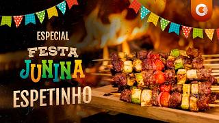 Imagem Especial festa junina  Espetinho de carne e vegetais