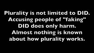 Plural / DID PSA For People Interested in Plurality