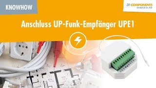 Anschluss Unterputz-Funk-Empfänger Upe1 3T-Motors