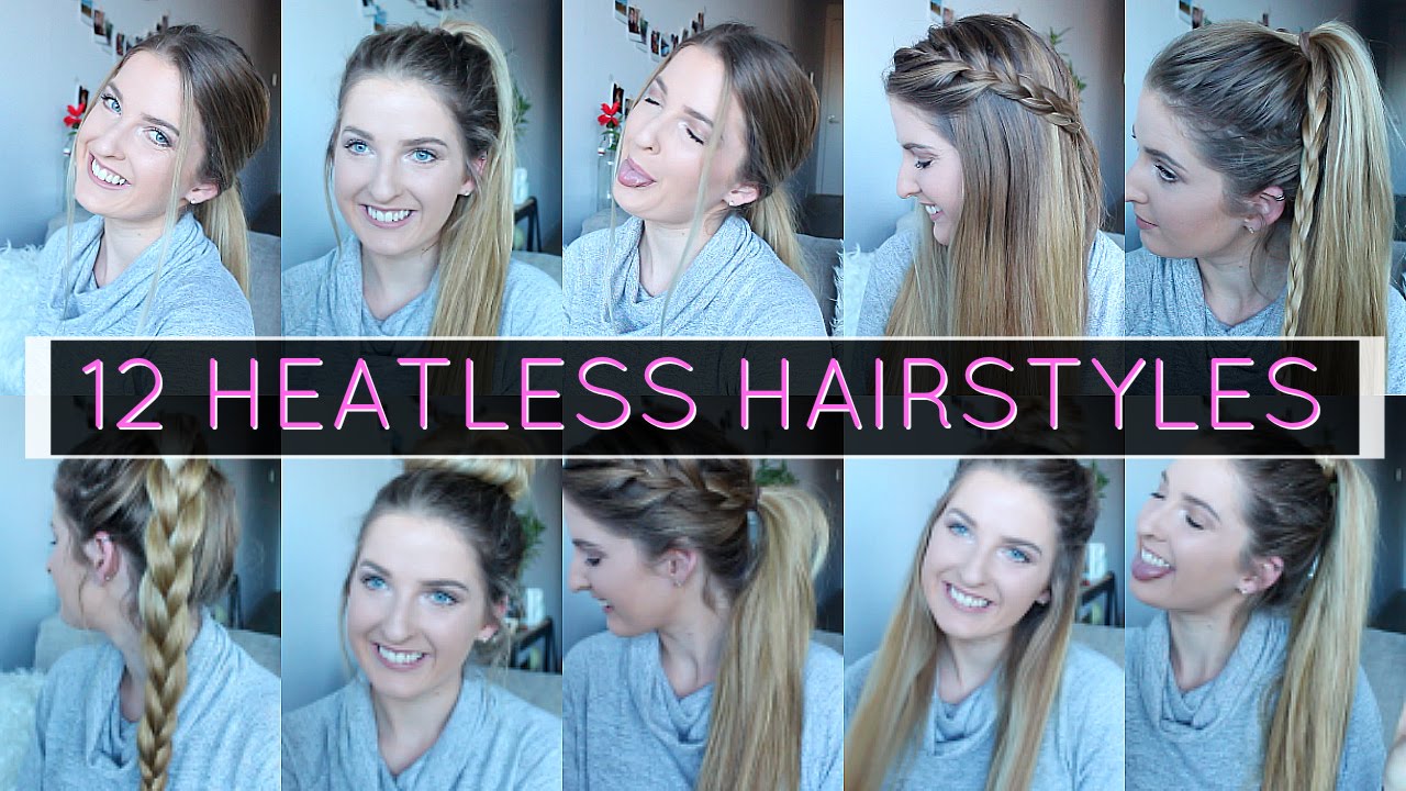 12 HEATLESS HAIRSTYLES FOR BACK TO SCHOOL | Quick & Easy! - YouTube