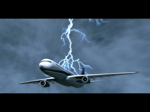 Lightning strikes on the plane. Almaty / Удар молнией в самолёт. Алматы/飛行機に落雷/번개가 비행기에/
