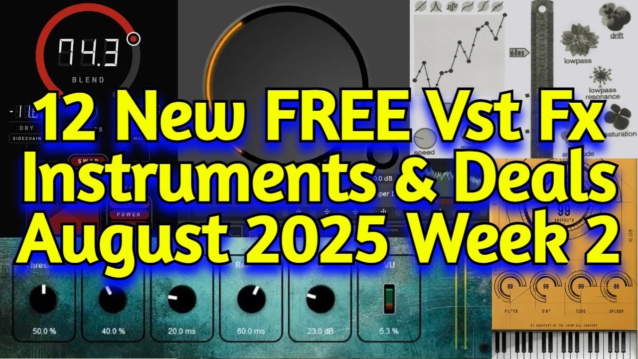 12 Best New FREE Effect Plugins, Virtual Instruments, Sample Packs & Deals - AUGUST 2025 Week 2